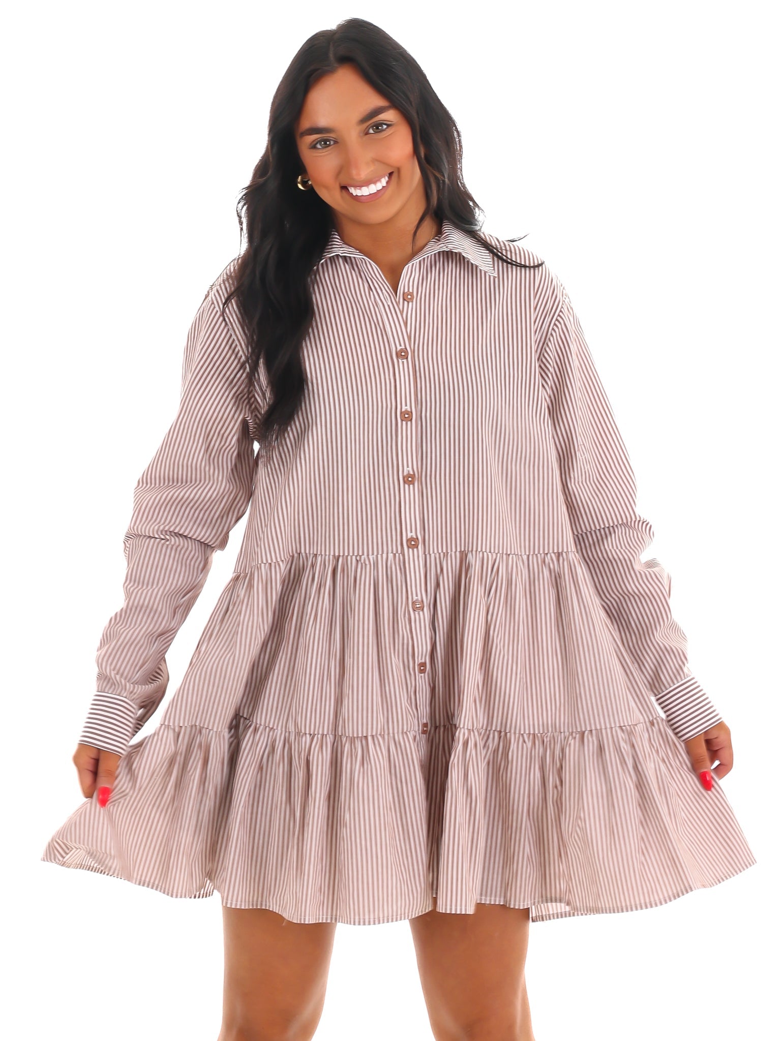 Endless Stripes Button Down Dress