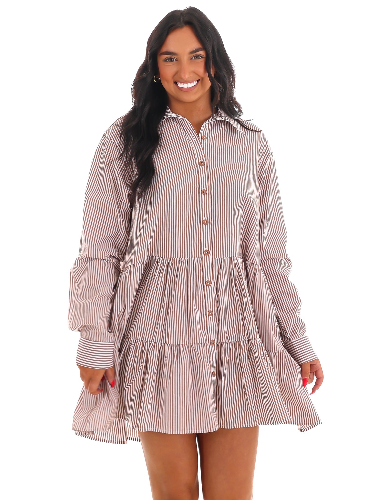 Endless Stripes Button Down Dress