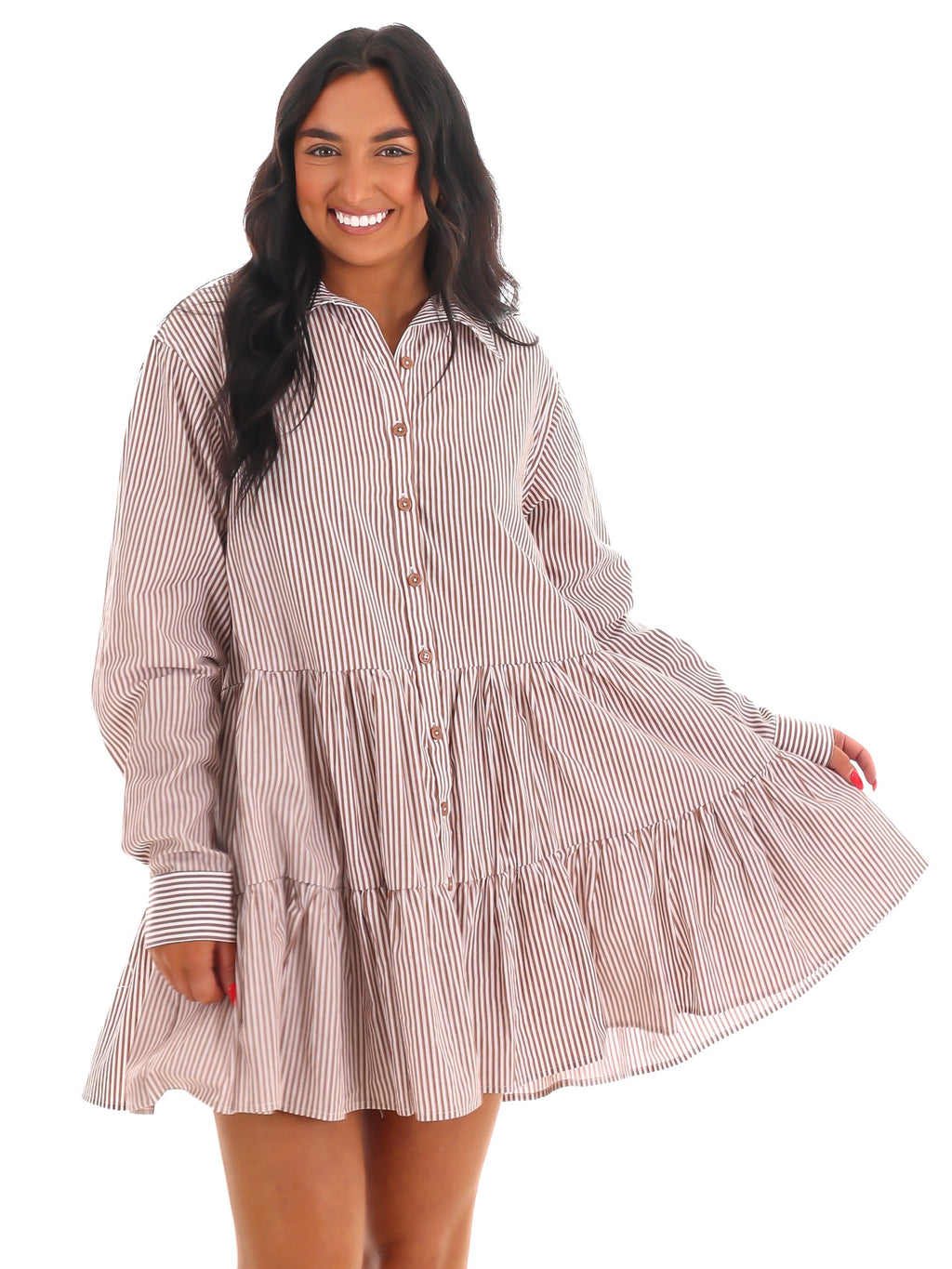 Endless Stripes Button Down Dress