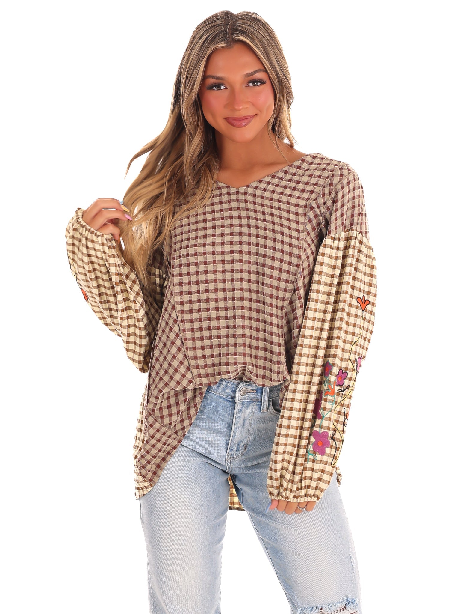Autumn Glow Plaid Top