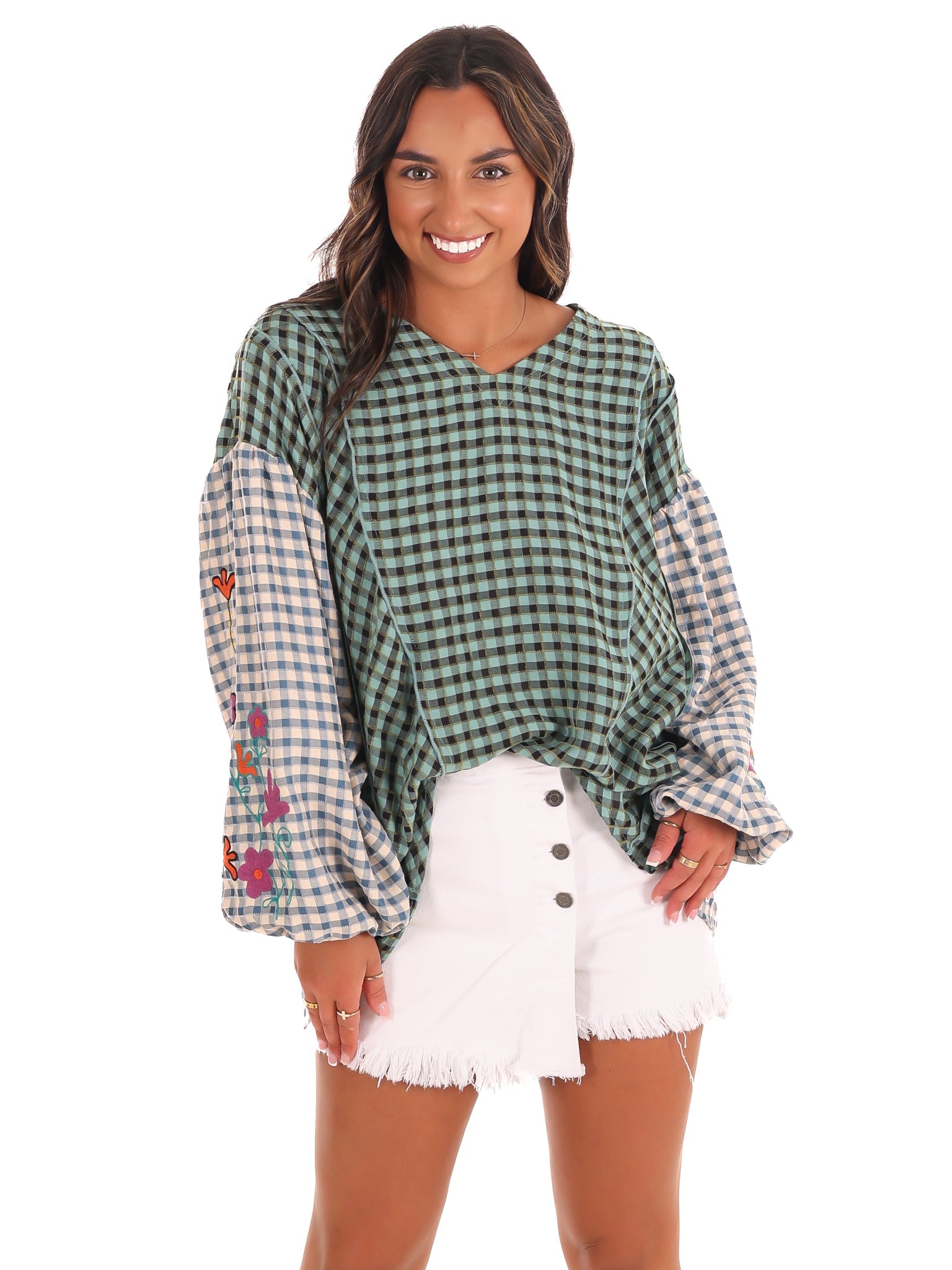 Autumn Glow Plaid Top