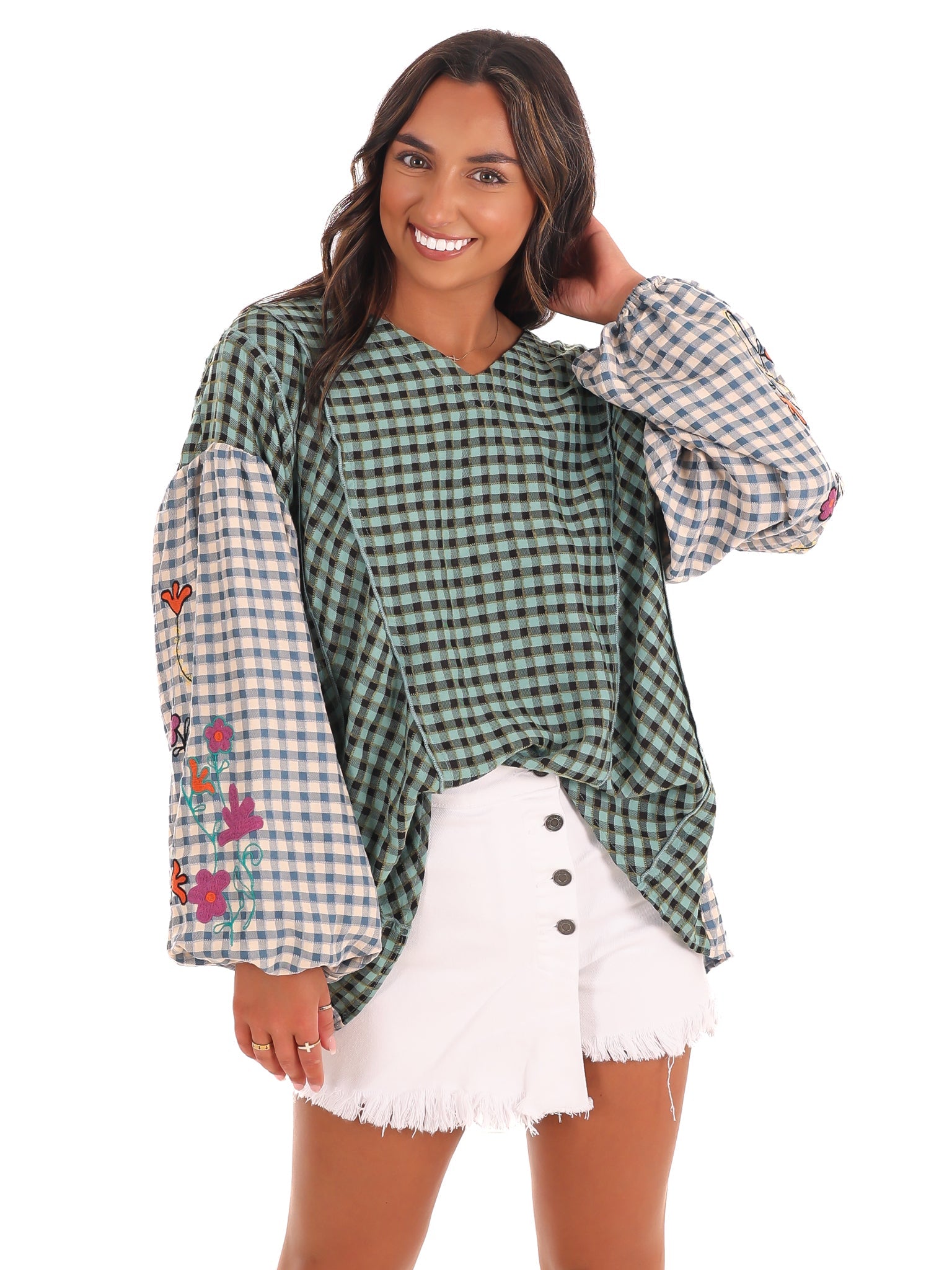 Autumn Glow Plaid Top