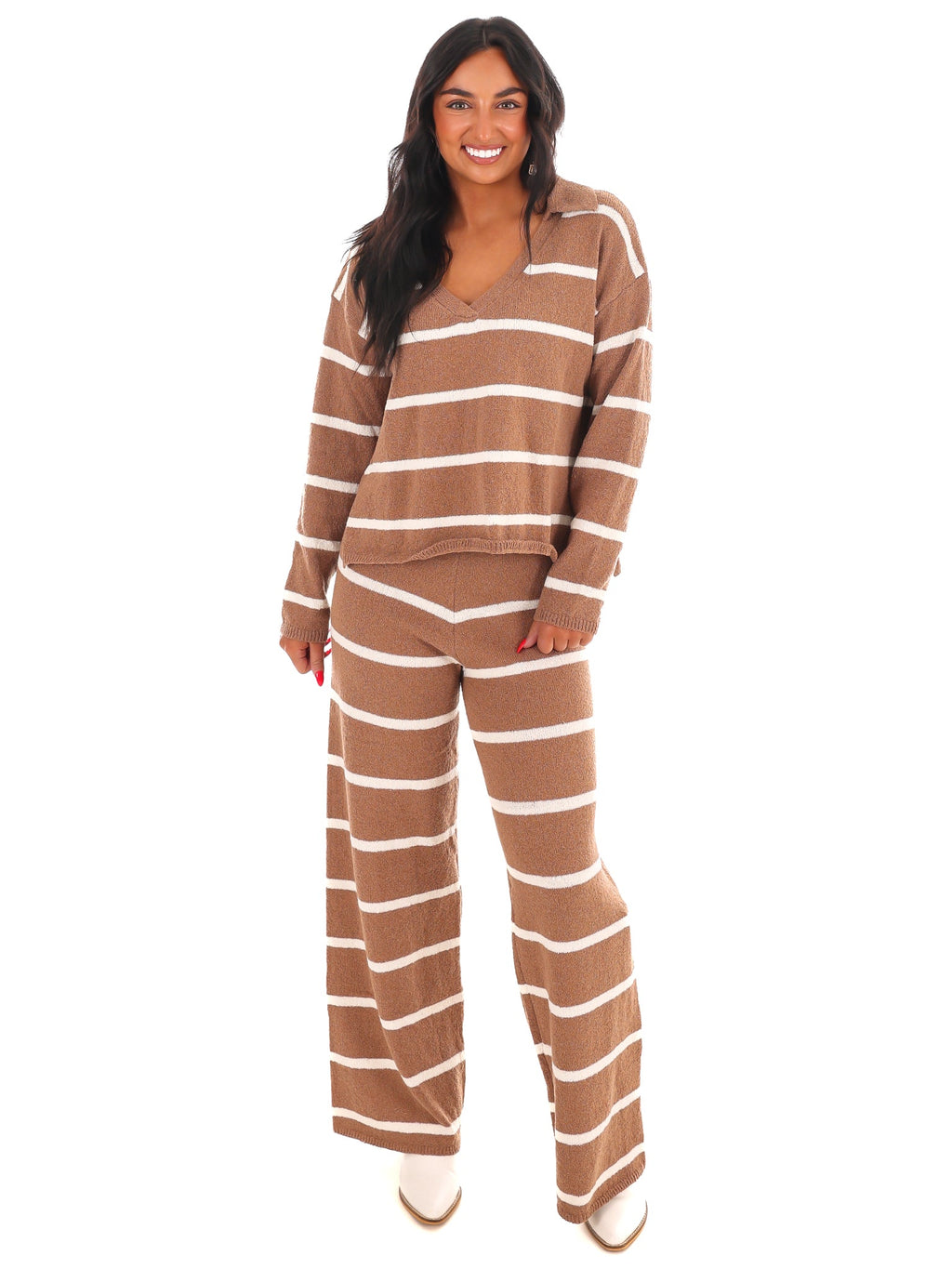 Weekend Wonder Stripe Sweater Set