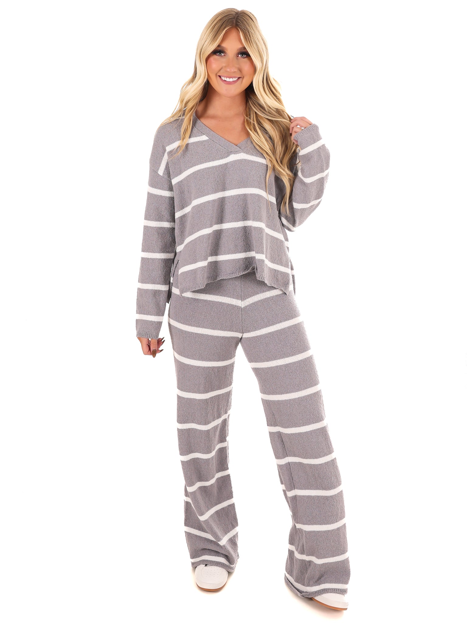 Weekend Wonder Stripe Sweater Set