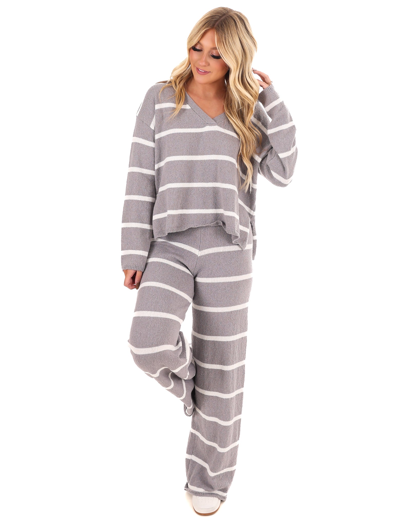 Weekend Wonder Stripe Sweater Set
