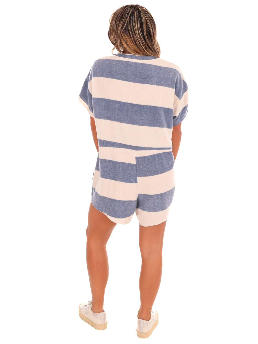 On My Mind Oversized Stripe Romper
