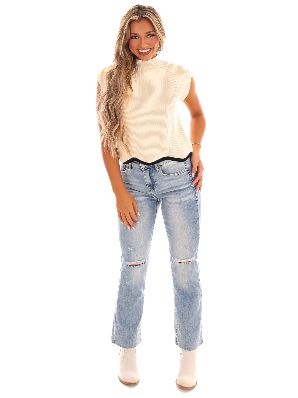 Modern Classic Mock Neck Sweater