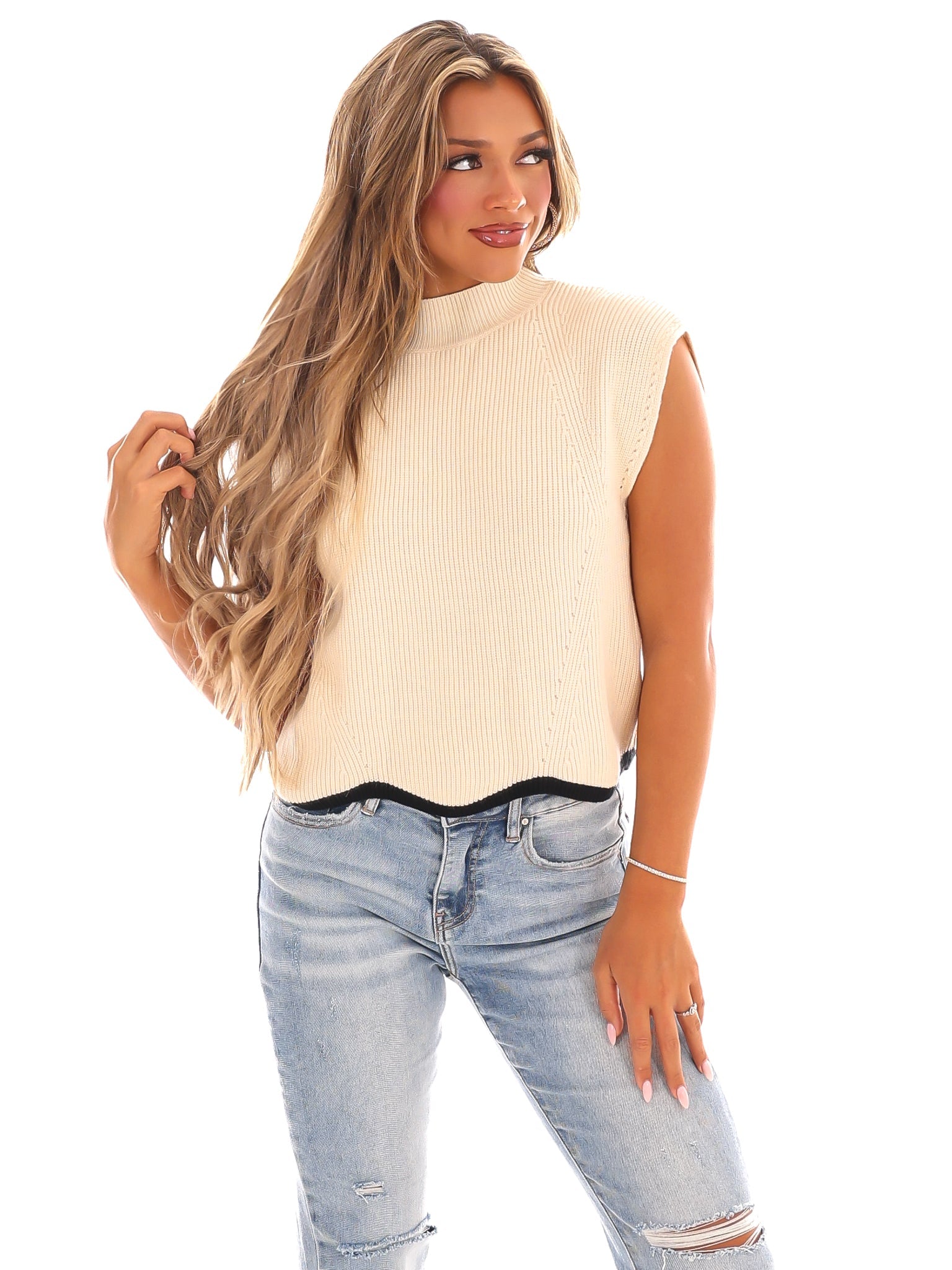 Modern Classic Mock Neck Sweater